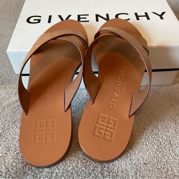 Givenchy Signature Cross Strap Flat 100% Calf Sandals - Picture 5 of 11
